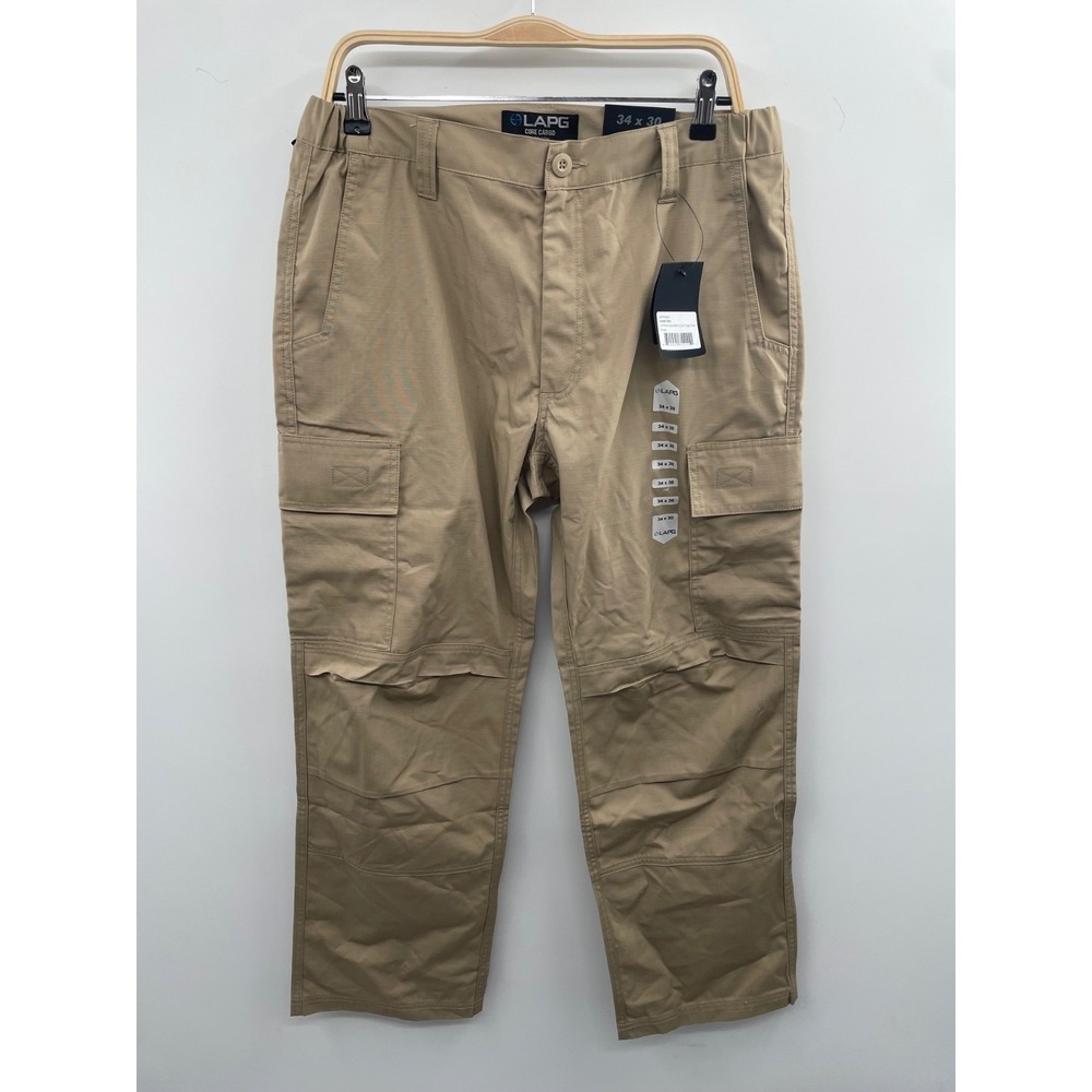 NWT‎ LAPG Core Cargo Tactical Cargo Pants Men's 34X30 Khaki Lightweight Stretch